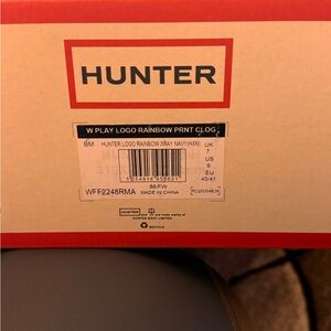 Hunter Logo Rainbow Clogs